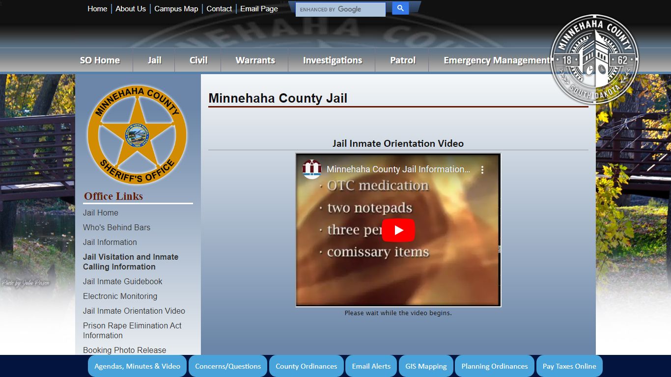 Minnehaha County, South Dakota Official Website - Jail