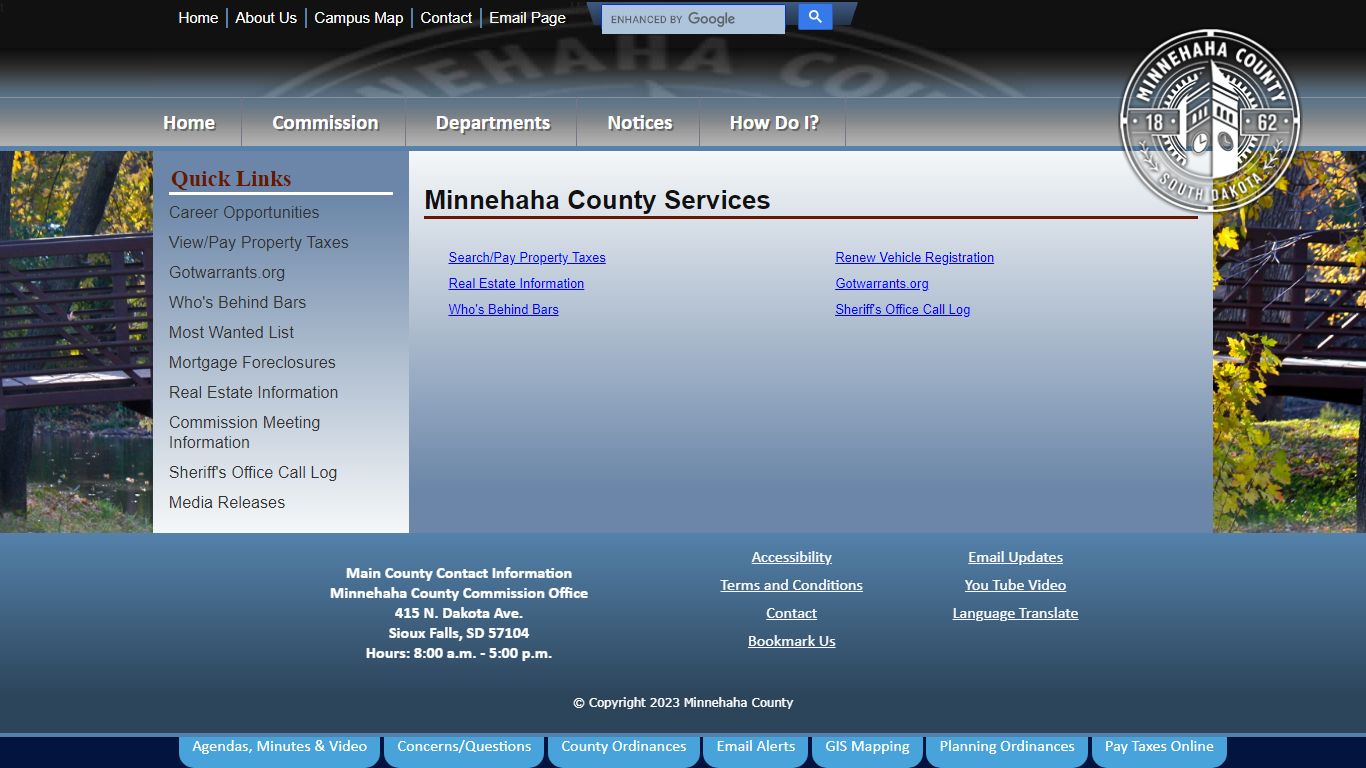 Minnehaha County, South Dakota Official Website - Minnehaha County Services